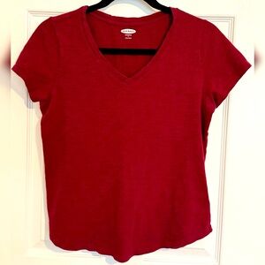 Red V-Neck Tee